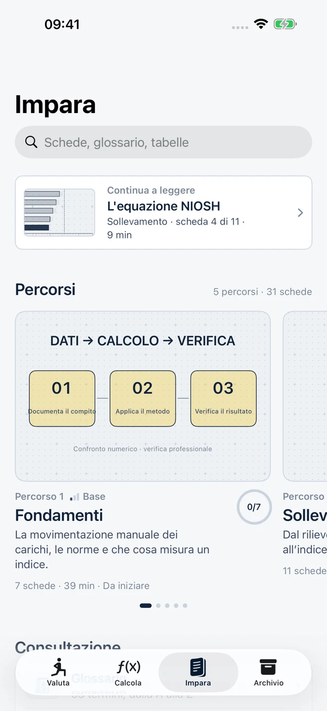 Percorsi Impara e contenuti formativi
